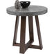 Devons 24.5 X 23.75 inch Grey / Medium Brown Side Table
